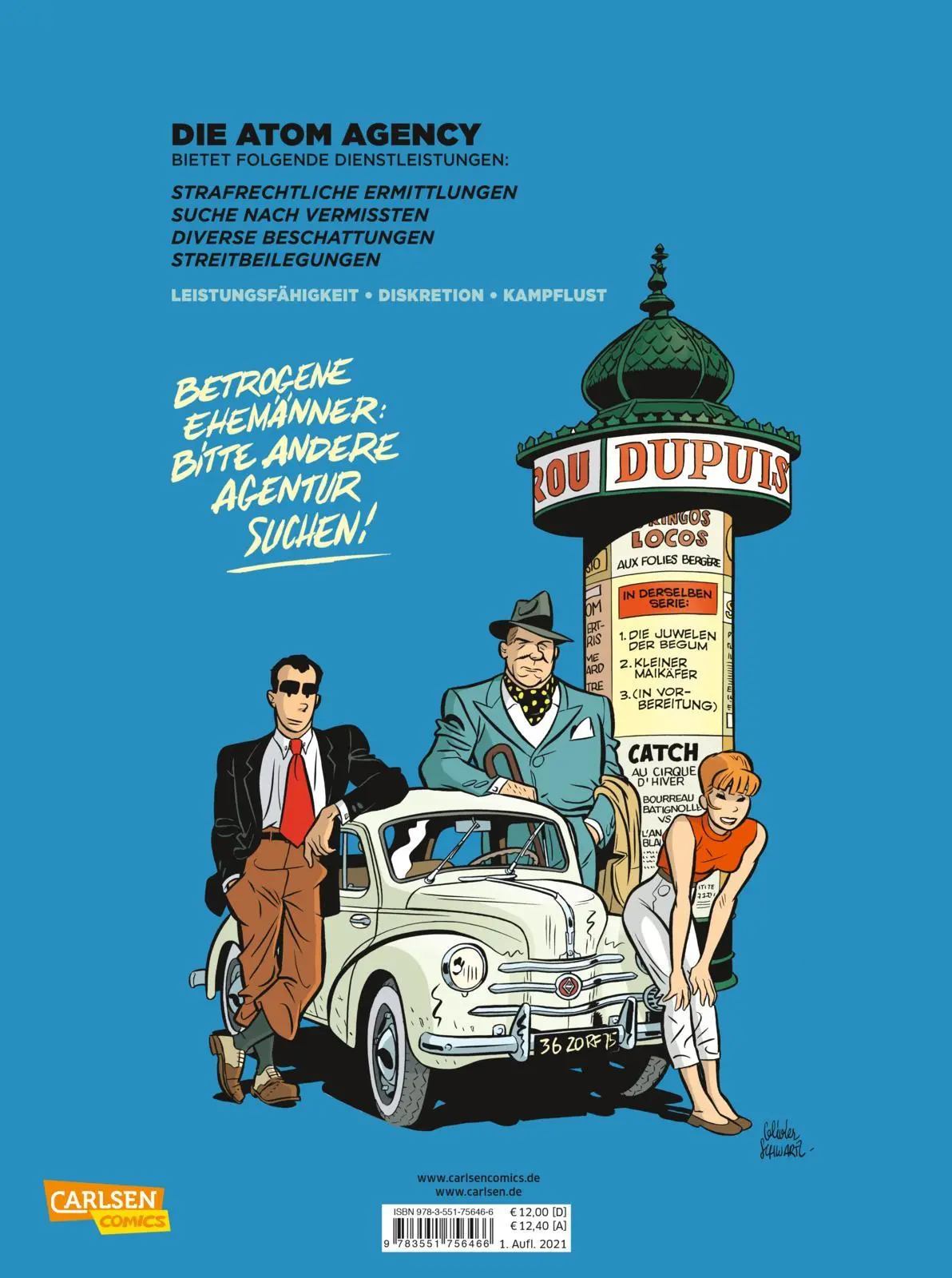 Rückseite: 9783551756466 | Atom Agency 2: Kleiner Maikäfer | Yann | Taschenbuch | 56 S. | Deutsch