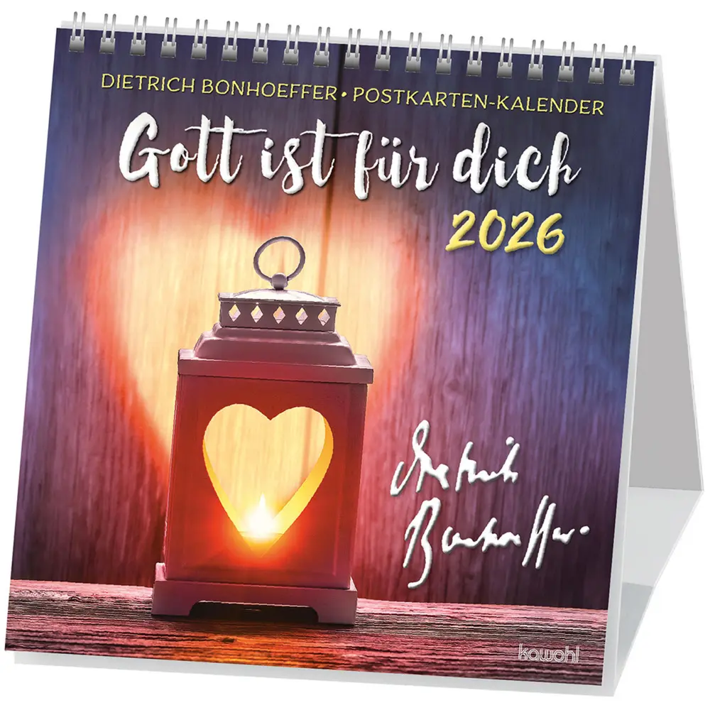 Cover: 9783754876466 | Gott ist für dich 2026 | Dietrich Bonhoeffer-Postkarten-Kalender