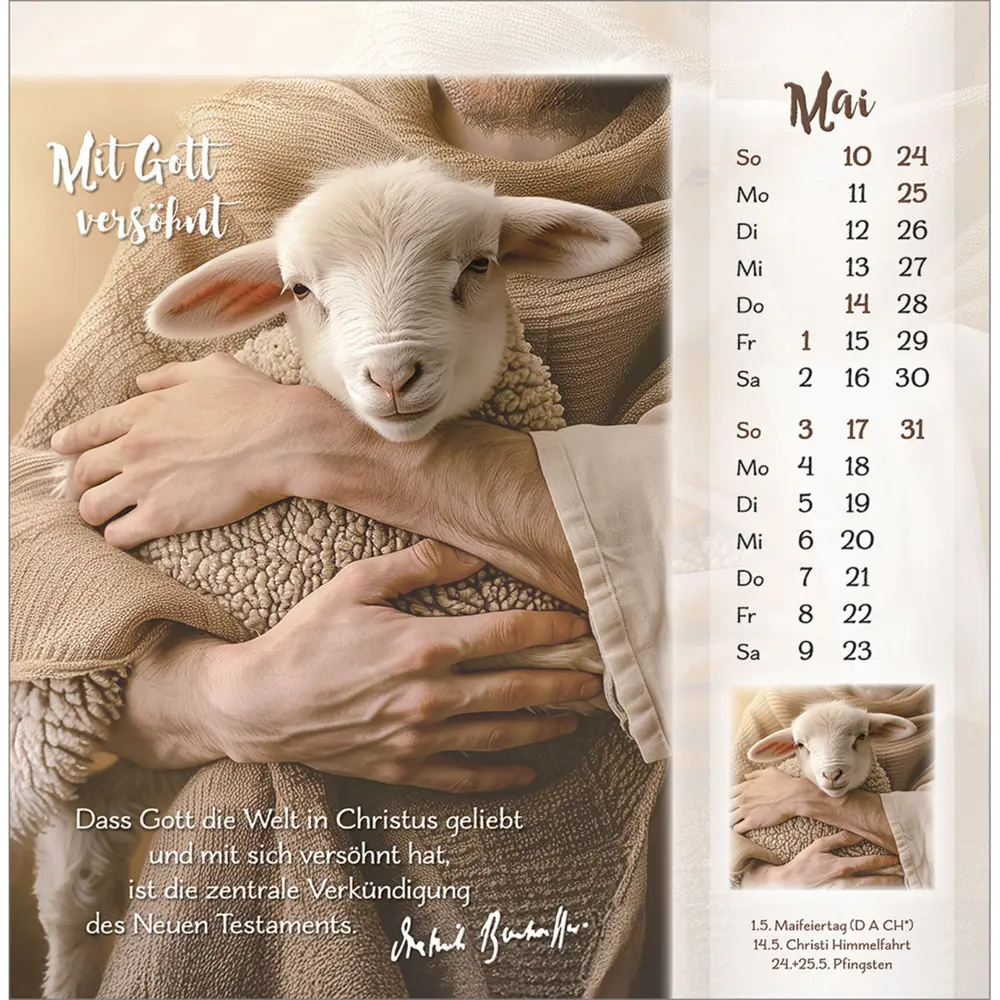Bild: 9783754876466 | Gott ist für dich 2026 | Dietrich Bonhoeffer-Postkarten-Kalender