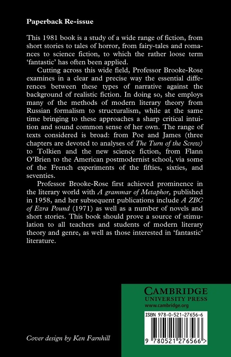 Rückseite: 9780521276566 | A Rhetoric of the Unreal | Christine Brooke-Rose | Taschenbuch | 2010