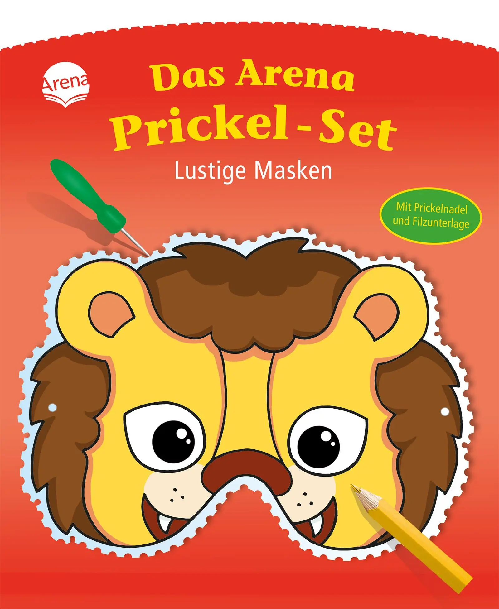 Cover: 9783401706566 | Das Arena Prickel-Set. Lustige Masken | Anita Engelen | Taschenbuch