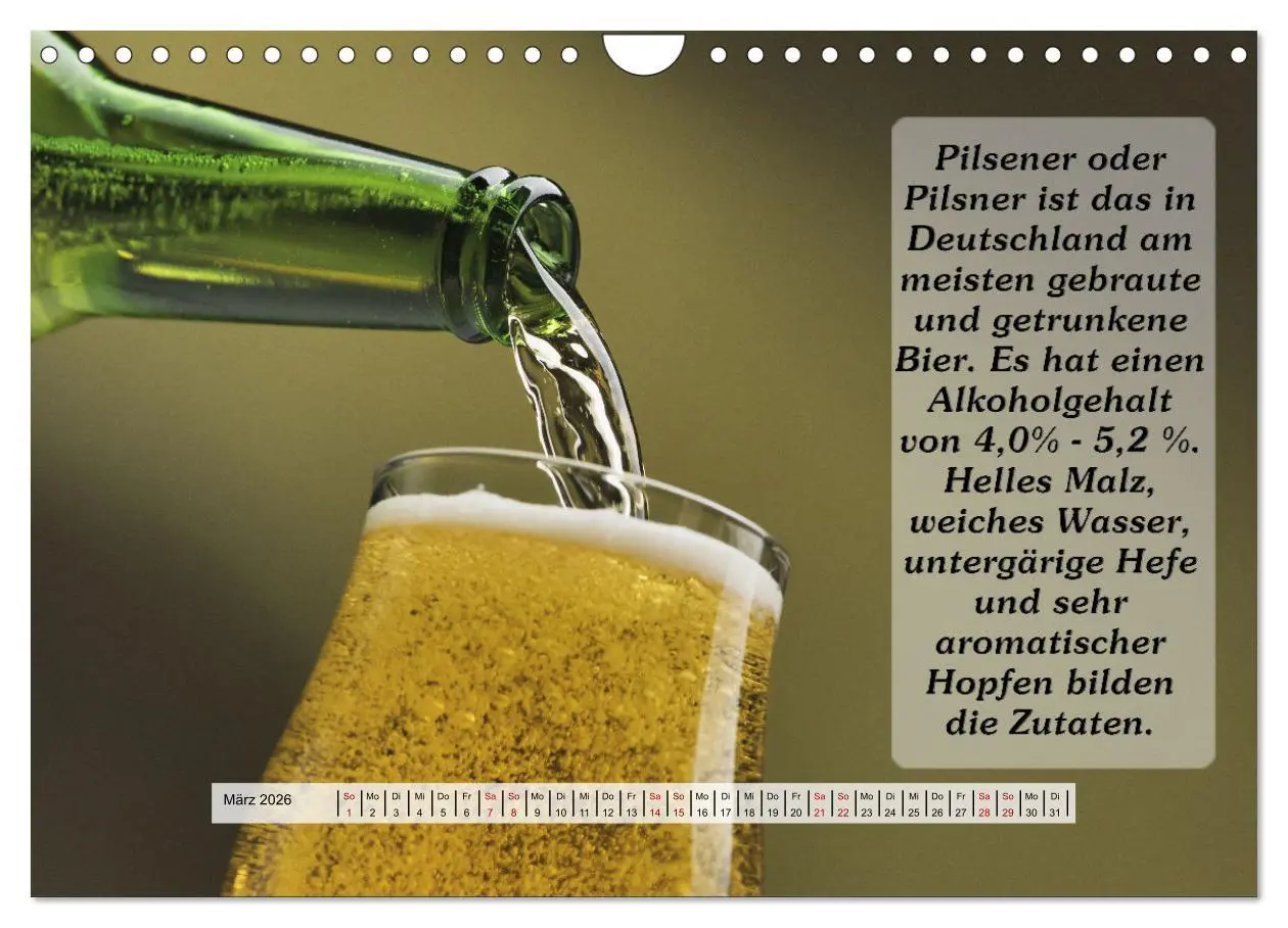 Bild: 9783457626566 | Wissenswertes über Bier (Wandkalender 2026 DIN A4 quer), CALVENDO...