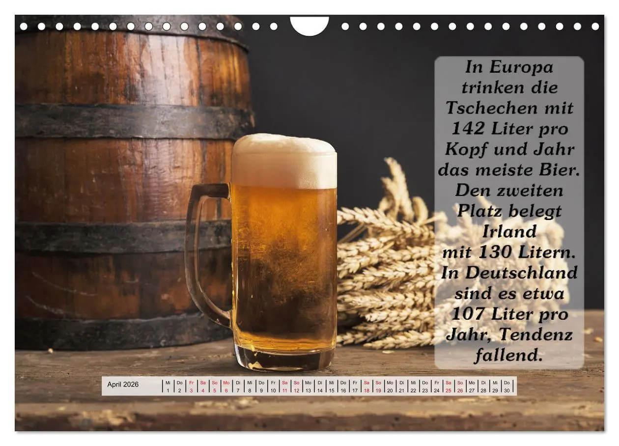 Bild: 9783457626566 | Wissenswertes über Bier (Wandkalender 2026 DIN A4 quer), CALVENDO...