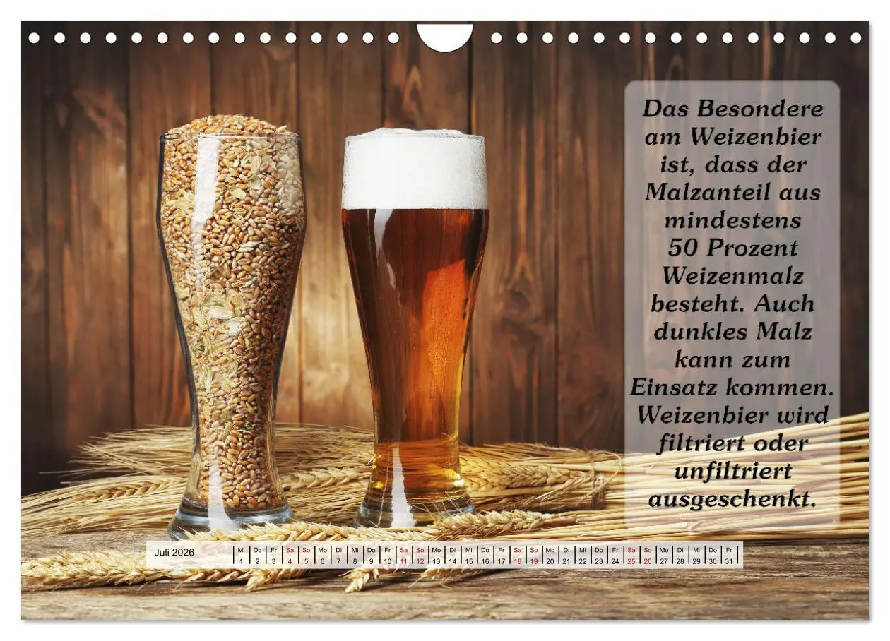 Bild: 9783457626566 | Wissenswertes über Bier (Wandkalender 2026 DIN A4 quer), CALVENDO...
