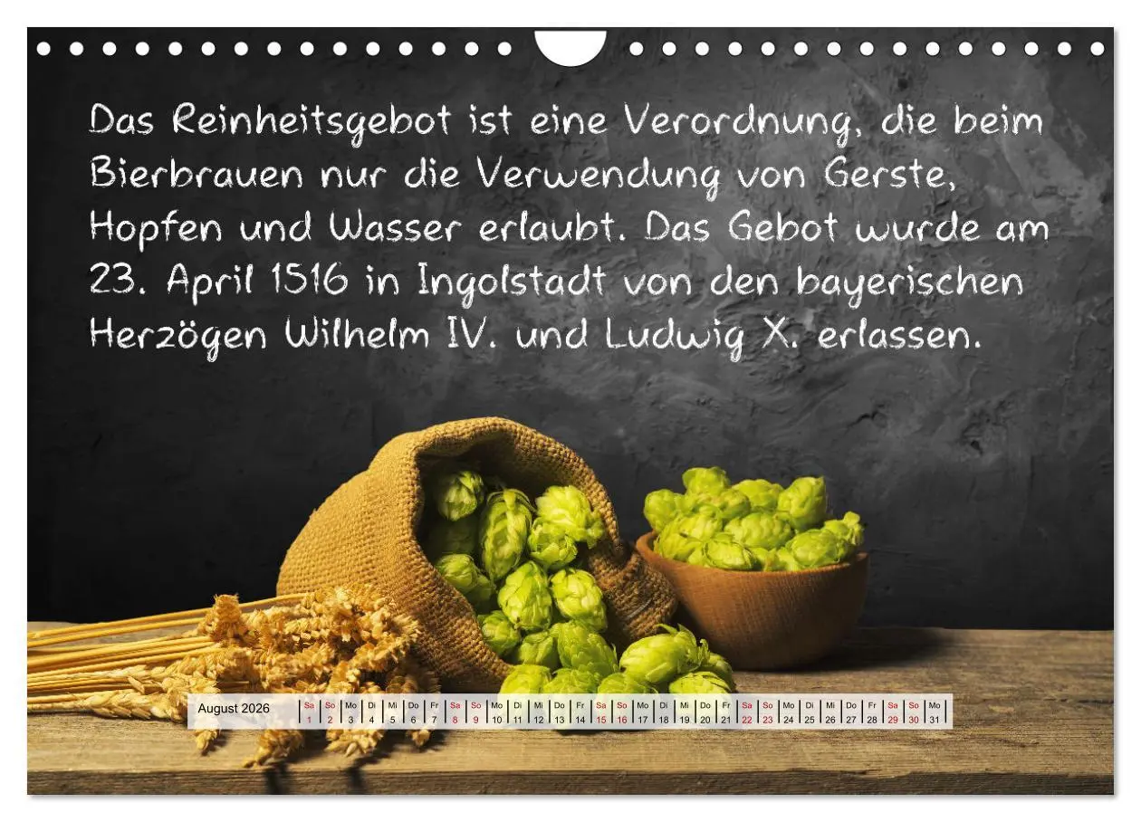 Bild: 9783457626566 | Wissenswertes über Bier (Wandkalender 2026 DIN A4 quer), CALVENDO...