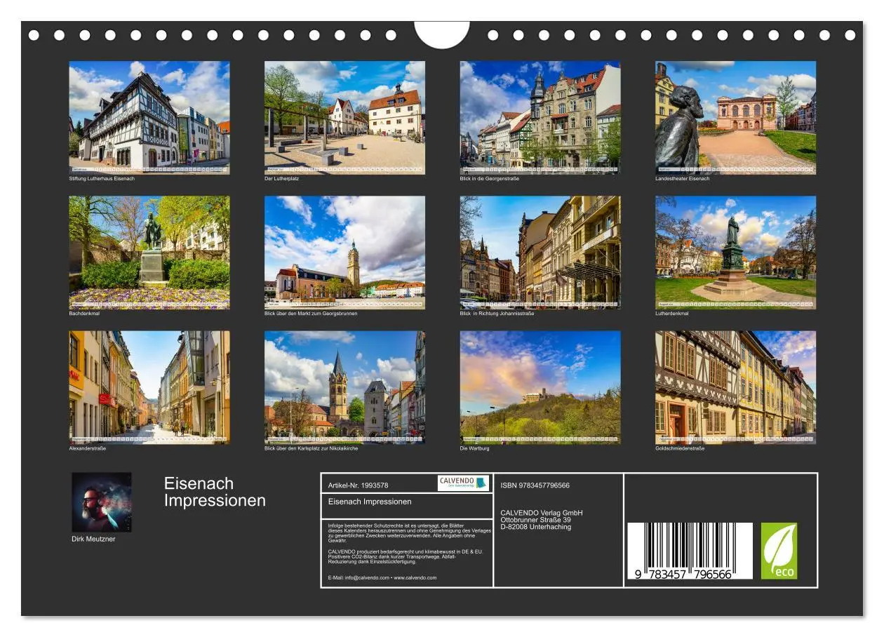 Bild: 9783457796566 | Eisenach Impressionen (Wandkalender 2026 DIN A4 quer), CALVENDO...