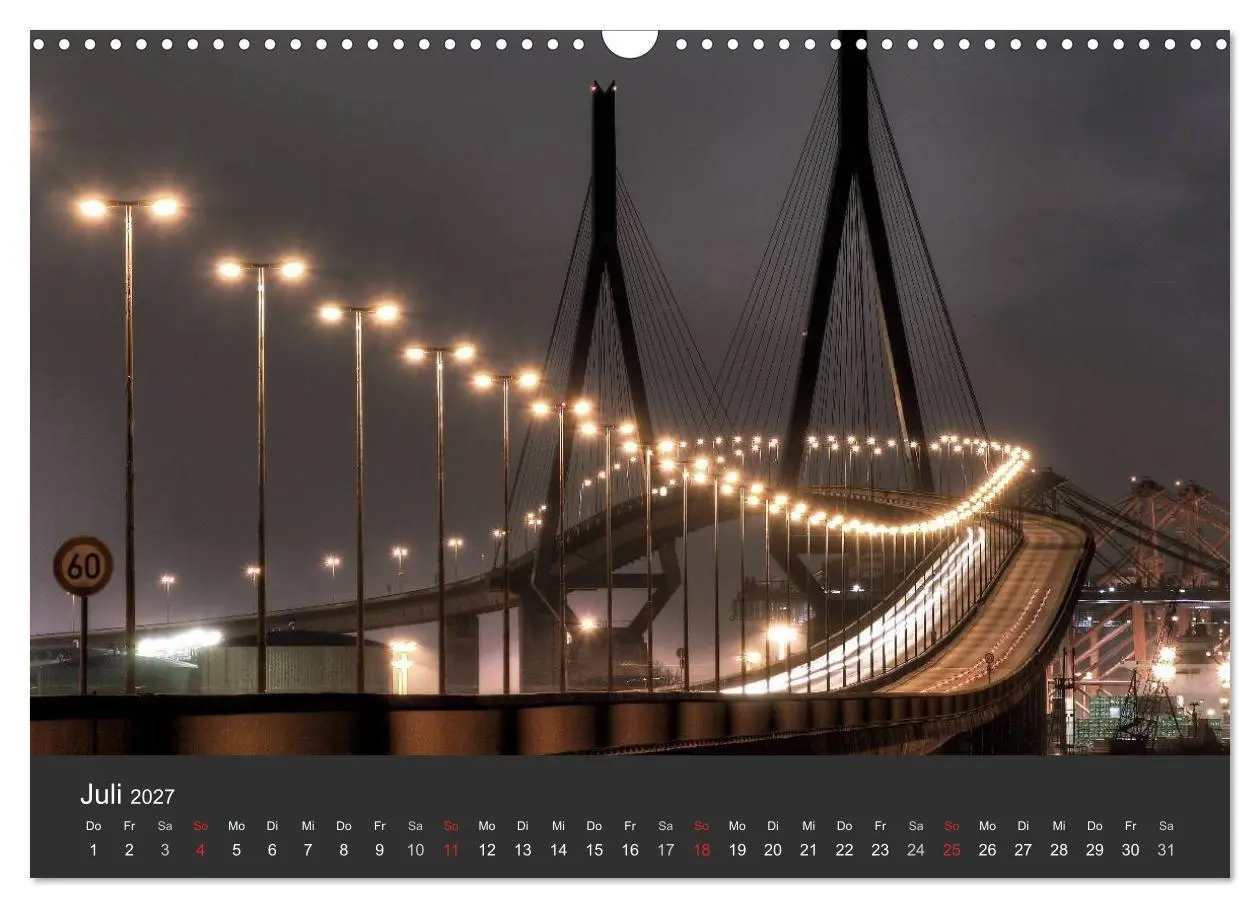 Bild: 9783594176566 | Hamburger Hafen bei Nacht (Wandkalender 2027 DIN A3 quer), CALVENDO...