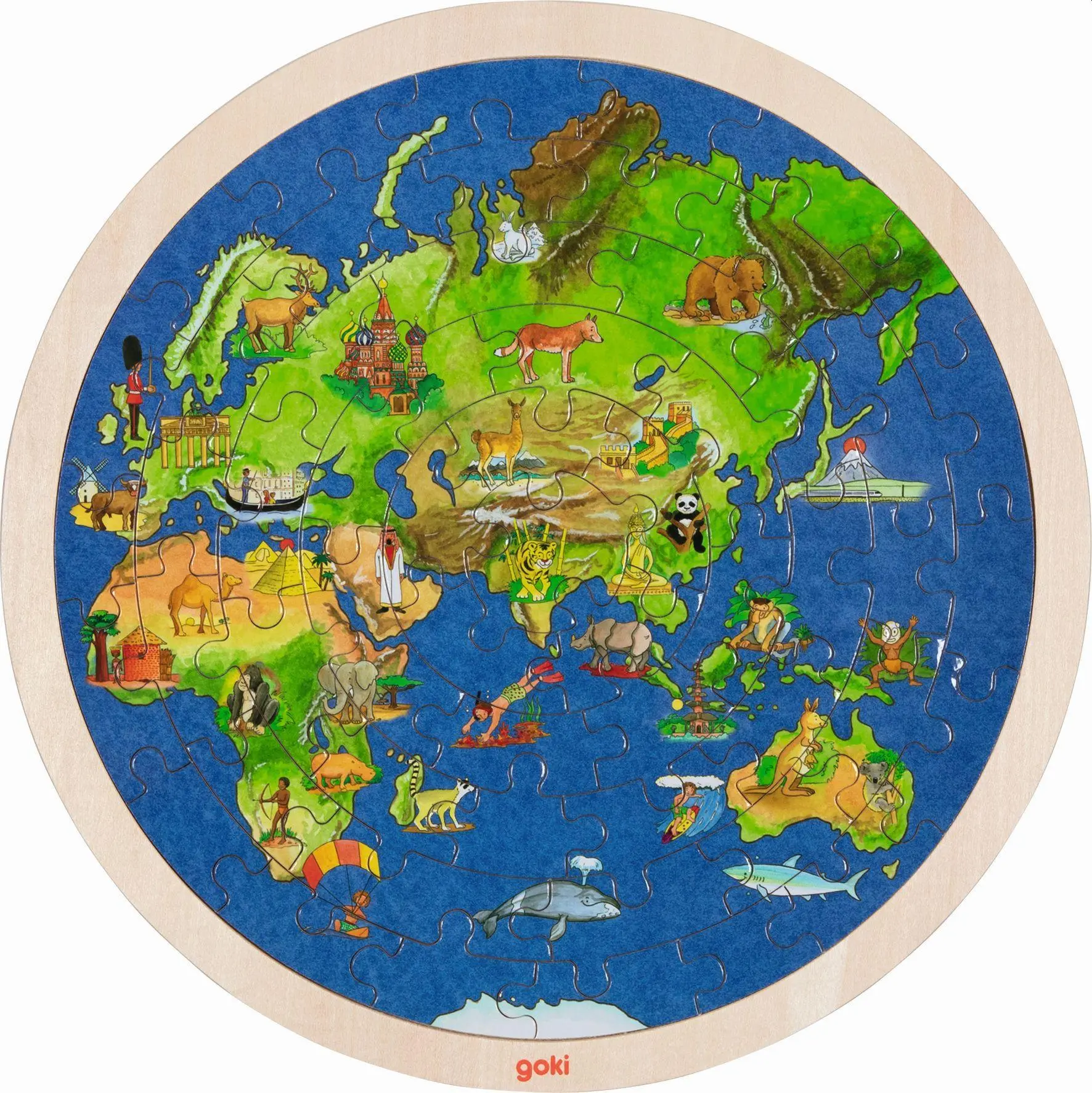 Cover: 4013594576666 | Einlegepuzzle Weltkugel | goki | Spiel | Deutsch | 2024