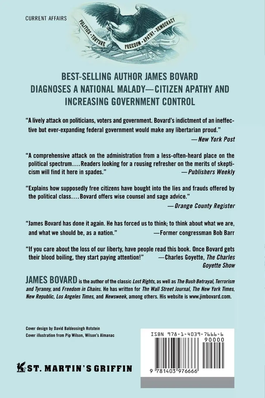 Rückseite: 9781403976666 | ATTENTION DEFICIT DEMOCRACY | James Bovard | Taschenbuch | Englisch
