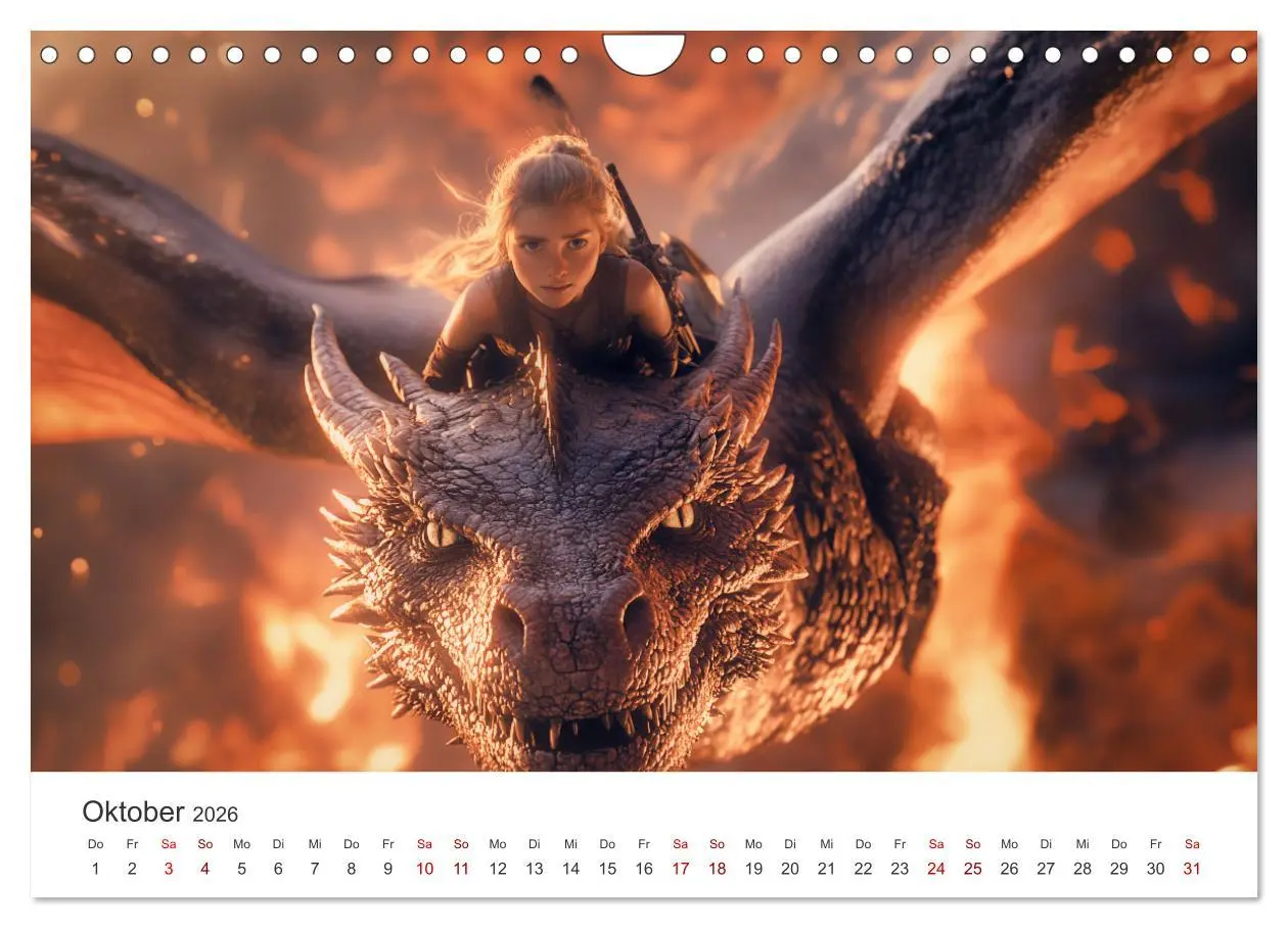 Bild: 9783457306666 | Kraft und Magie - Die Welt der Drachenkriegerinnen (Wandkalender...
