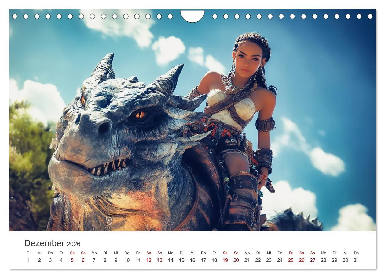 Bild: 9783457306666 | Kraft und Magie - Die Welt der Drachenkriegerinnen (Wandkalender...