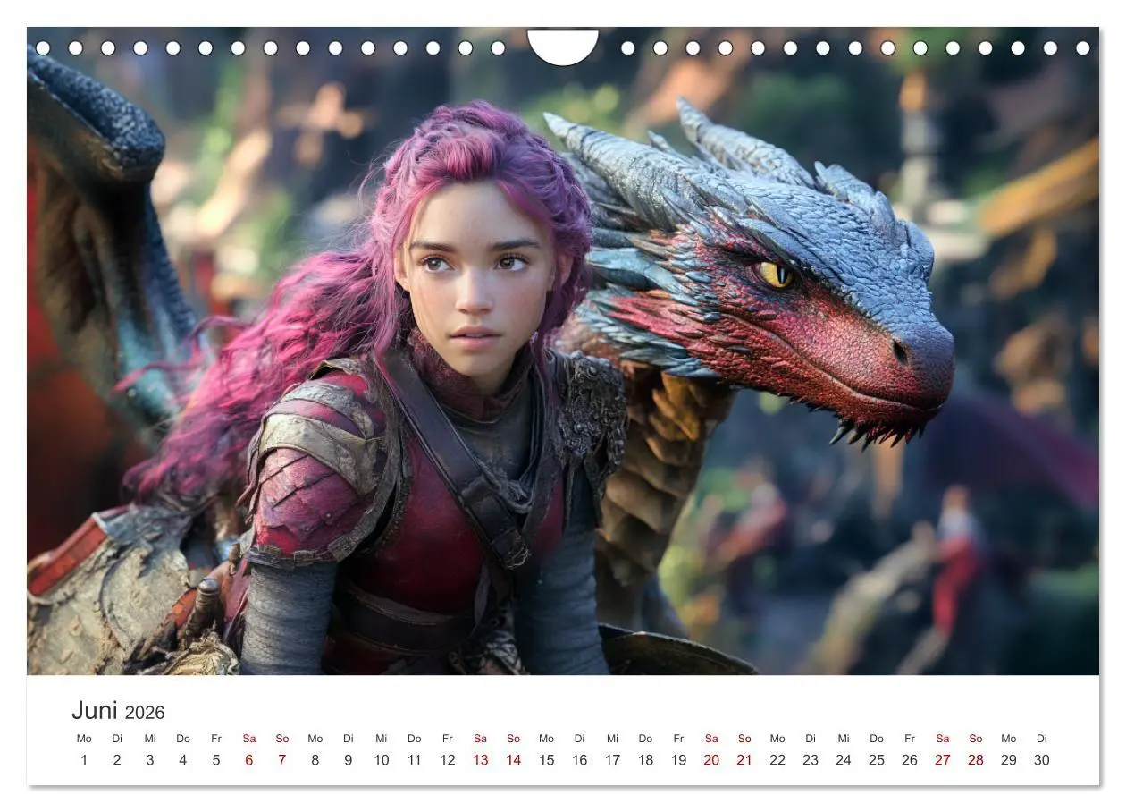 Bild: 9783457306666 | Kraft und Magie - Die Welt der Drachenkriegerinnen (Wandkalender...