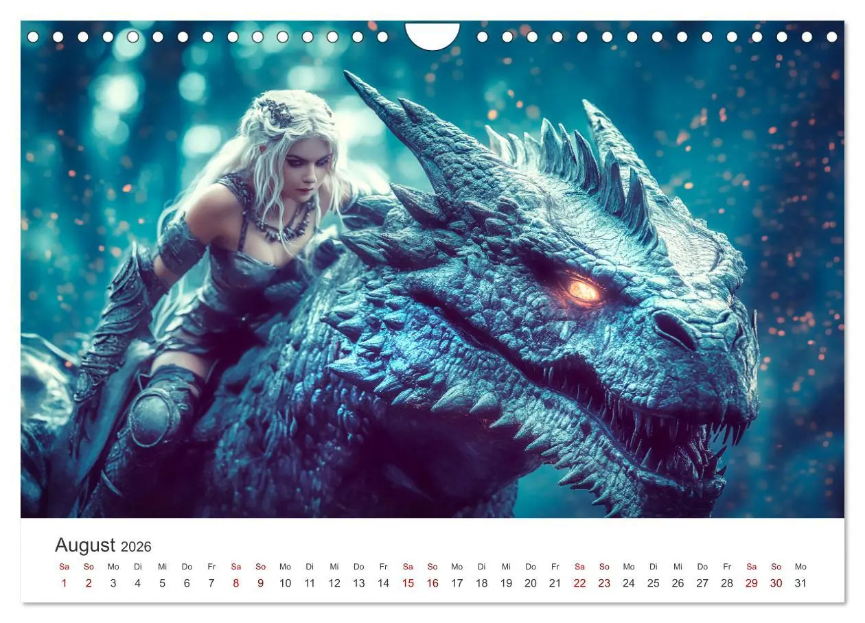 Bild: 9783457306666 | Kraft und Magie - Die Welt der Drachenkriegerinnen (Wandkalender...