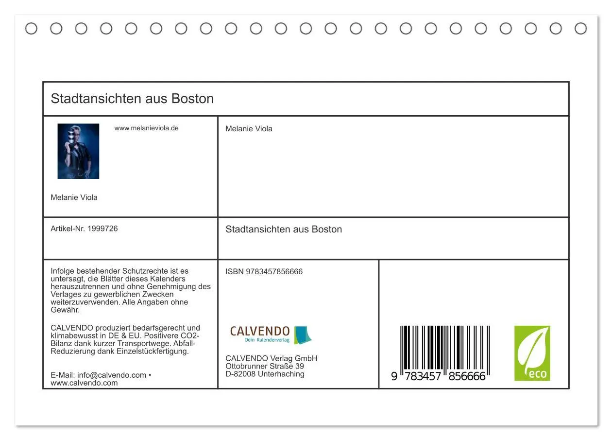 Bild: 9783457856666 | Stadtansichten aus Boston (Tischkalender 2026 DIN A5 quer),...