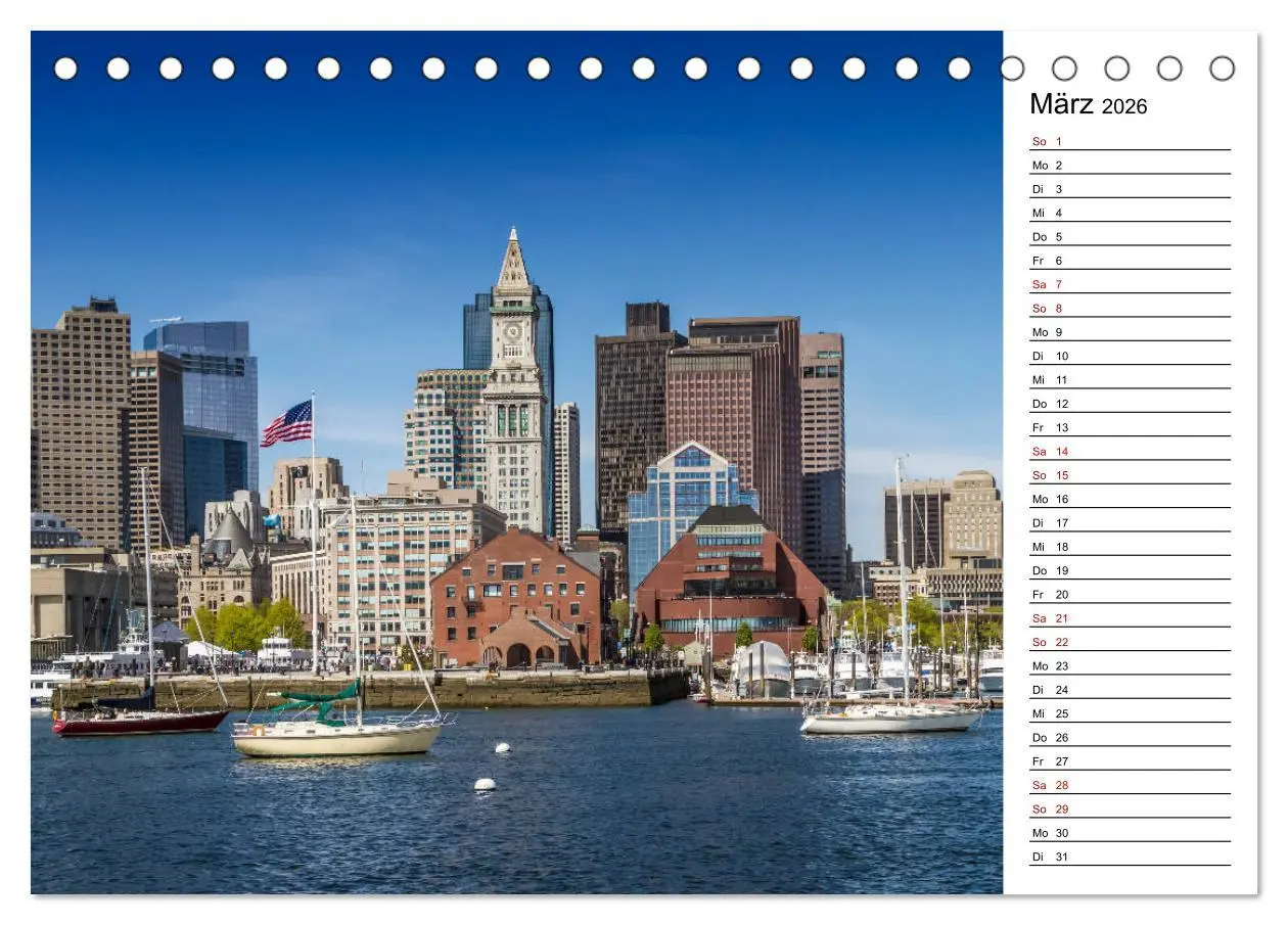 Bild: 9783457856666 | Stadtansichten aus Boston (Tischkalender 2026 DIN A5 quer),...