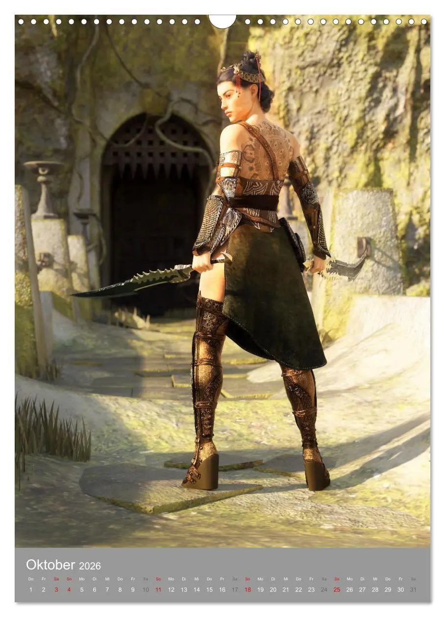 Bild: 9783516326666 | Fantasy Kriegerinnen (Wandkalender 2026 DIN A3 hoch), CALVENDO...