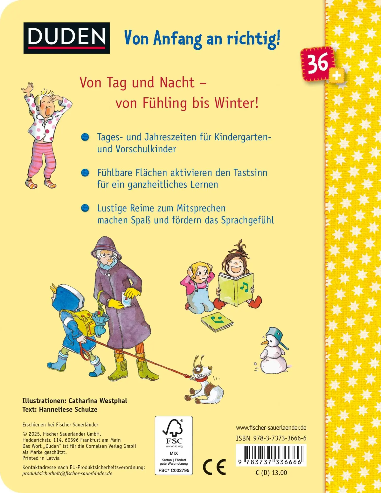 Rückseite: 9783737336666 | Duden 36+: Mein Tag und die Jahreszeiten | Hanneliese Schulze | Buch