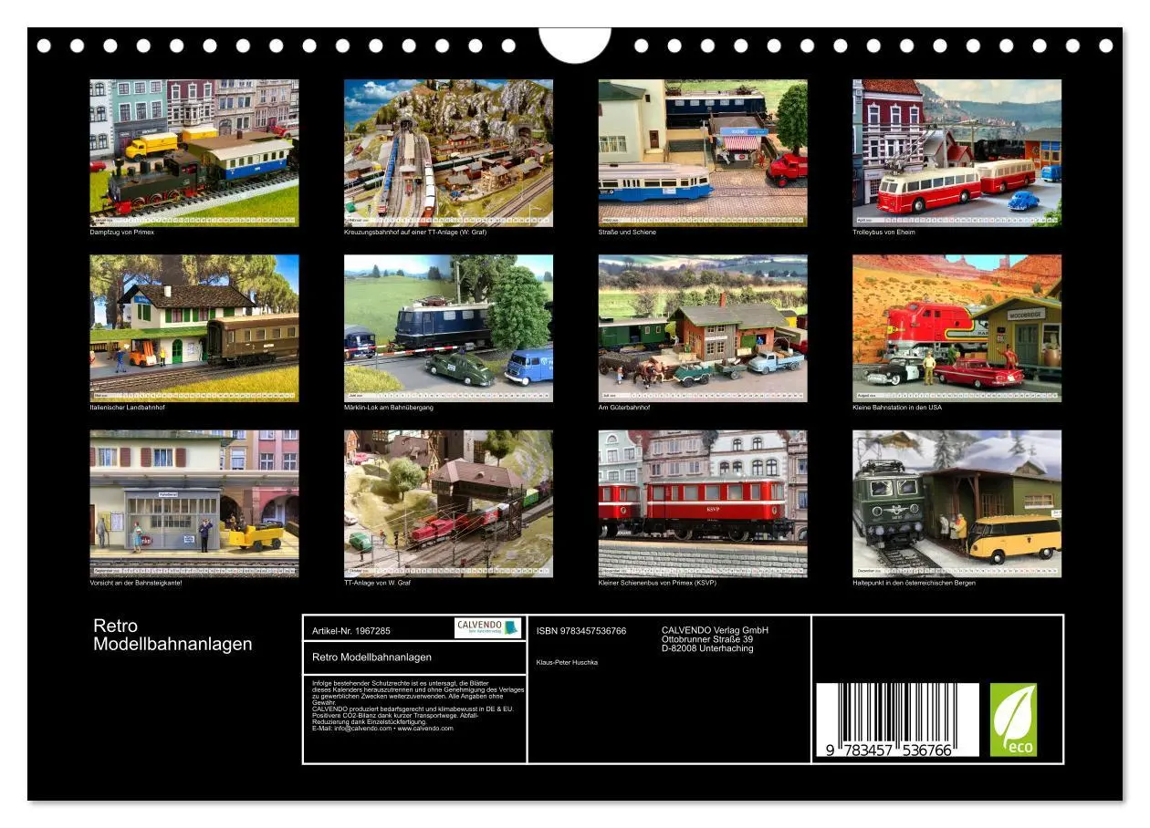 Bild: 9783457536766 | Retro Modellbahnanlagen (Wandkalender 2026 DIN A4 quer), CALVENDO...