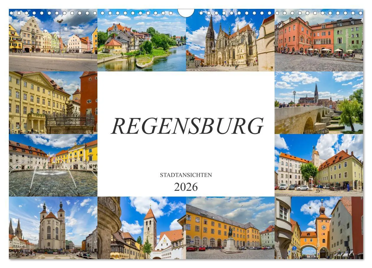 Cover: 9783457916766 | Regensburg Stadtansichten (Wandkalender 2026 DIN A3 quer), CALVENDO...