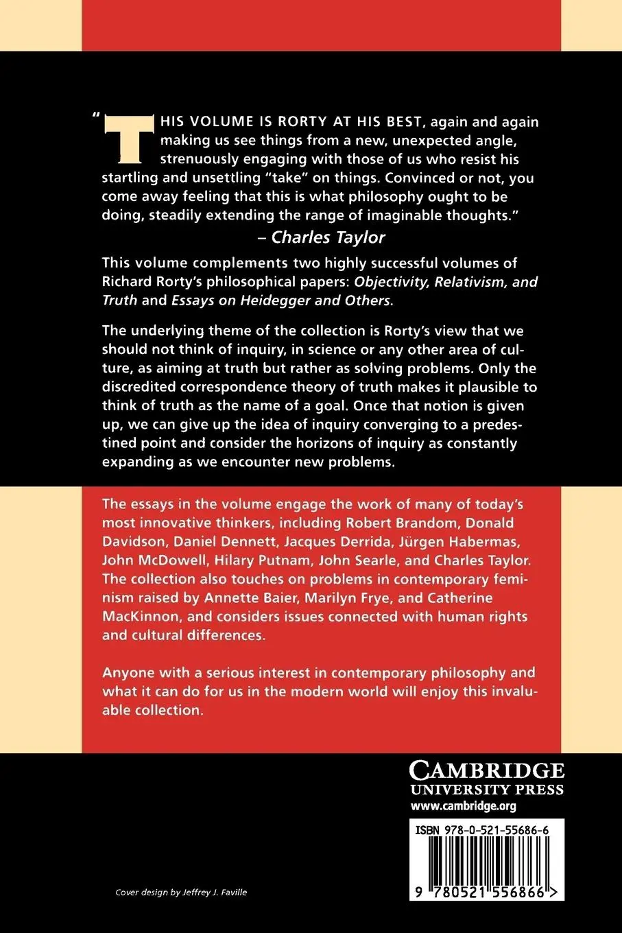 Rückseite: 9780521556866 | Truth and Progress | Philosophical Papers | Richard Rorty | Buch