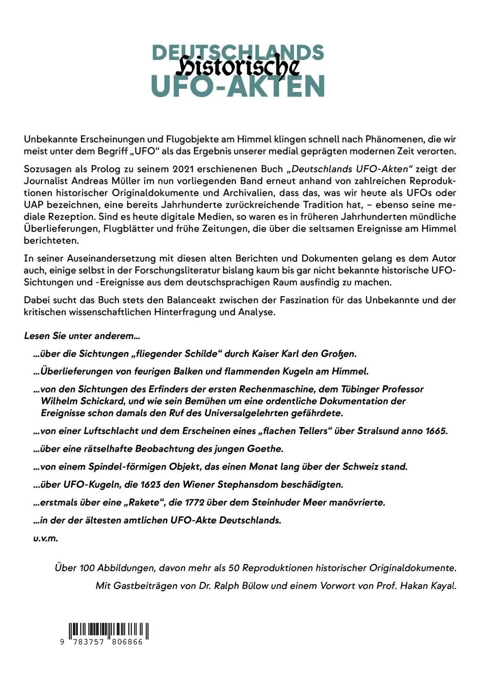 Rückseite: 9783757806866 | Deutschlands historische UFO-Akten | Andreas Müller | Taschenbuch