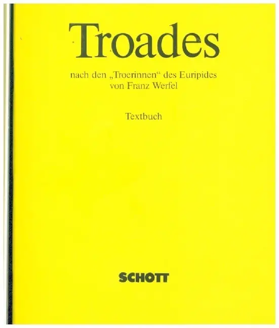 Cover: 9783795736866 | Troades | Text nach den "Troerinnen" des Euripides. Textbuch/Libretto