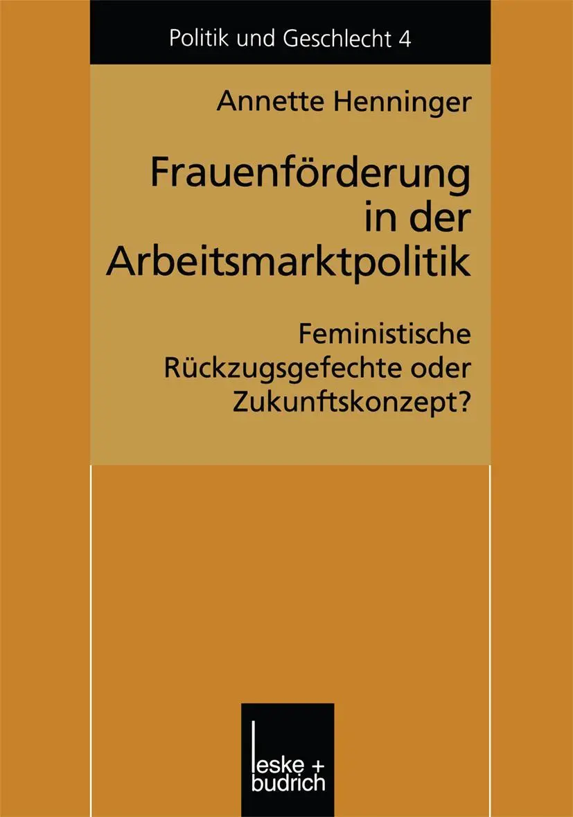 Cover: 9783810026866 | Frauenförderung in der Arbeitsmarktpolitik | Annette Henninger | Buch