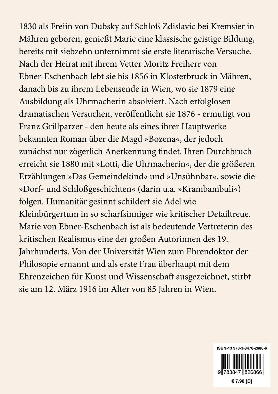 Rückseite: 9783847826866 | Fünfhundert Aphorismen (Großdruck) | Marie Von Ebner-Eschenbach | Buch