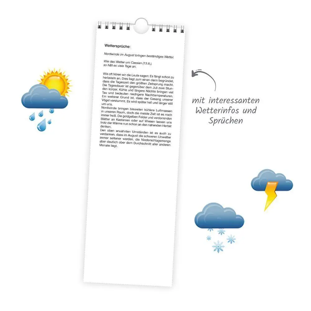 Bild: 9783988026866 | TRÖTSCH - Streifenkalender Wetterkalender 2027 Notizkalender | KG