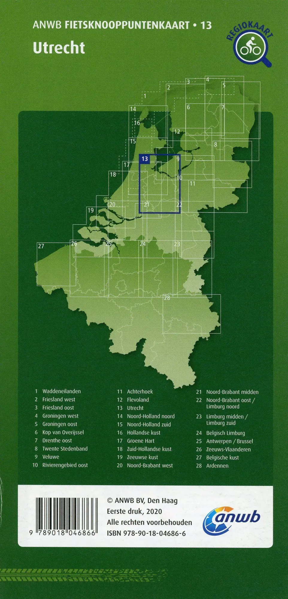 Bild: 9789018046866 | Utrecht (Utrecht / Amersfoort / Amsterdam / Almere) 1:100 000 | 2020