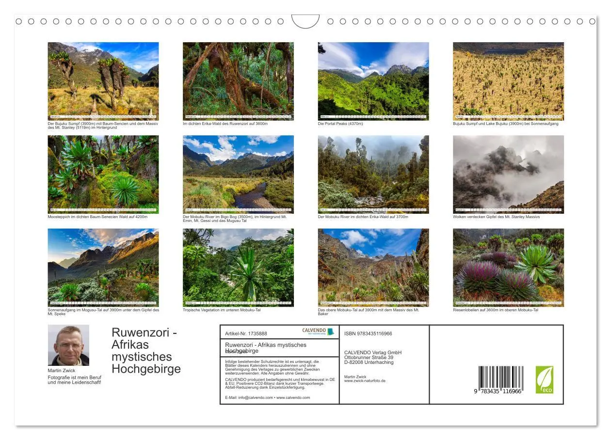 Bild: 9783435116966 | Ruwenzori - Afrikas mystisches Hochgebirge (Wandkalender 2025 DIN...
