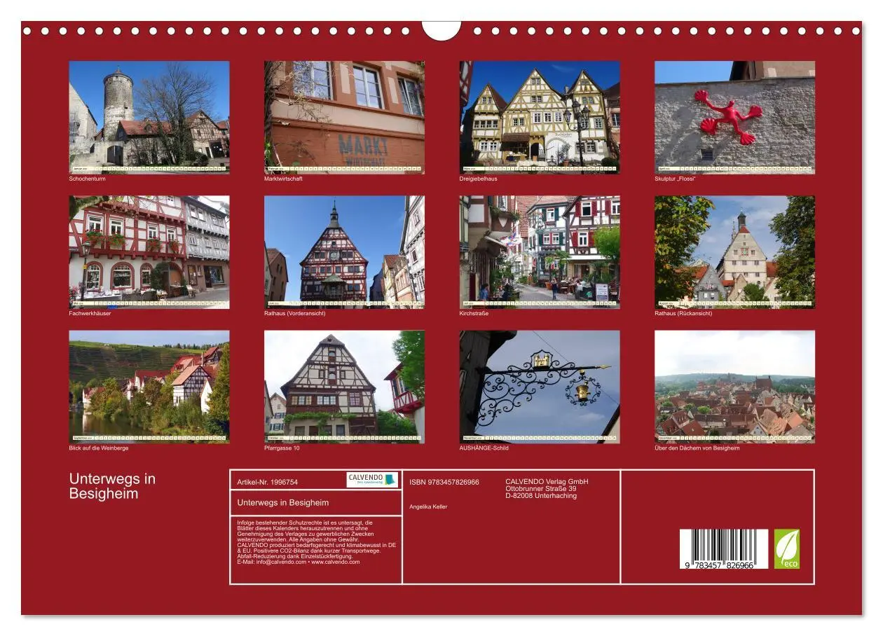 Bild: 9783457826966 | Unterwegs in Besigheim (Wandkalender 2026 DIN A3 quer), CALVENDO...