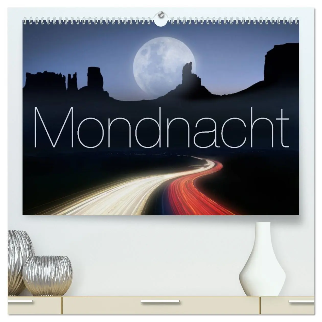 Cover: 9783516086966 | Mondnacht (hochwertiger Premium Wandkalender 2026 DIN A2 quer),...