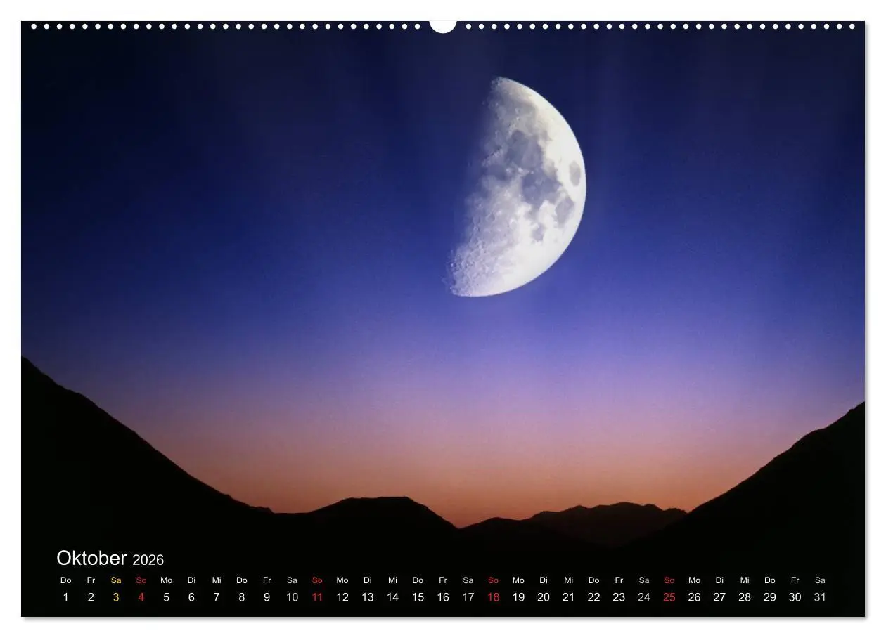 Bild: 9783516086966 | Mondnacht (hochwertiger Premium Wandkalender 2026 DIN A2 quer),...