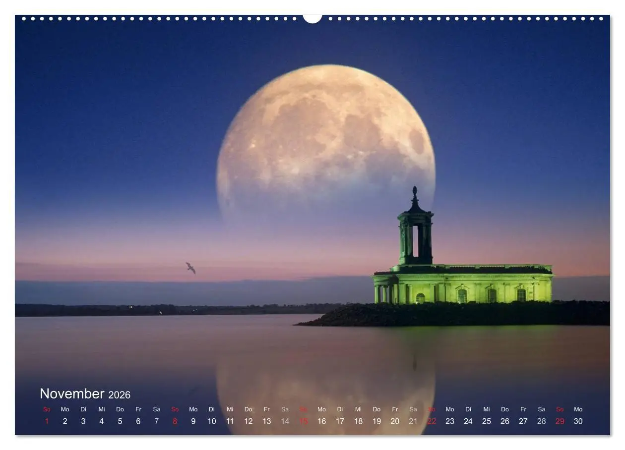 Bild: 9783516086966 | Mondnacht (hochwertiger Premium Wandkalender 2026 DIN A2 quer),...