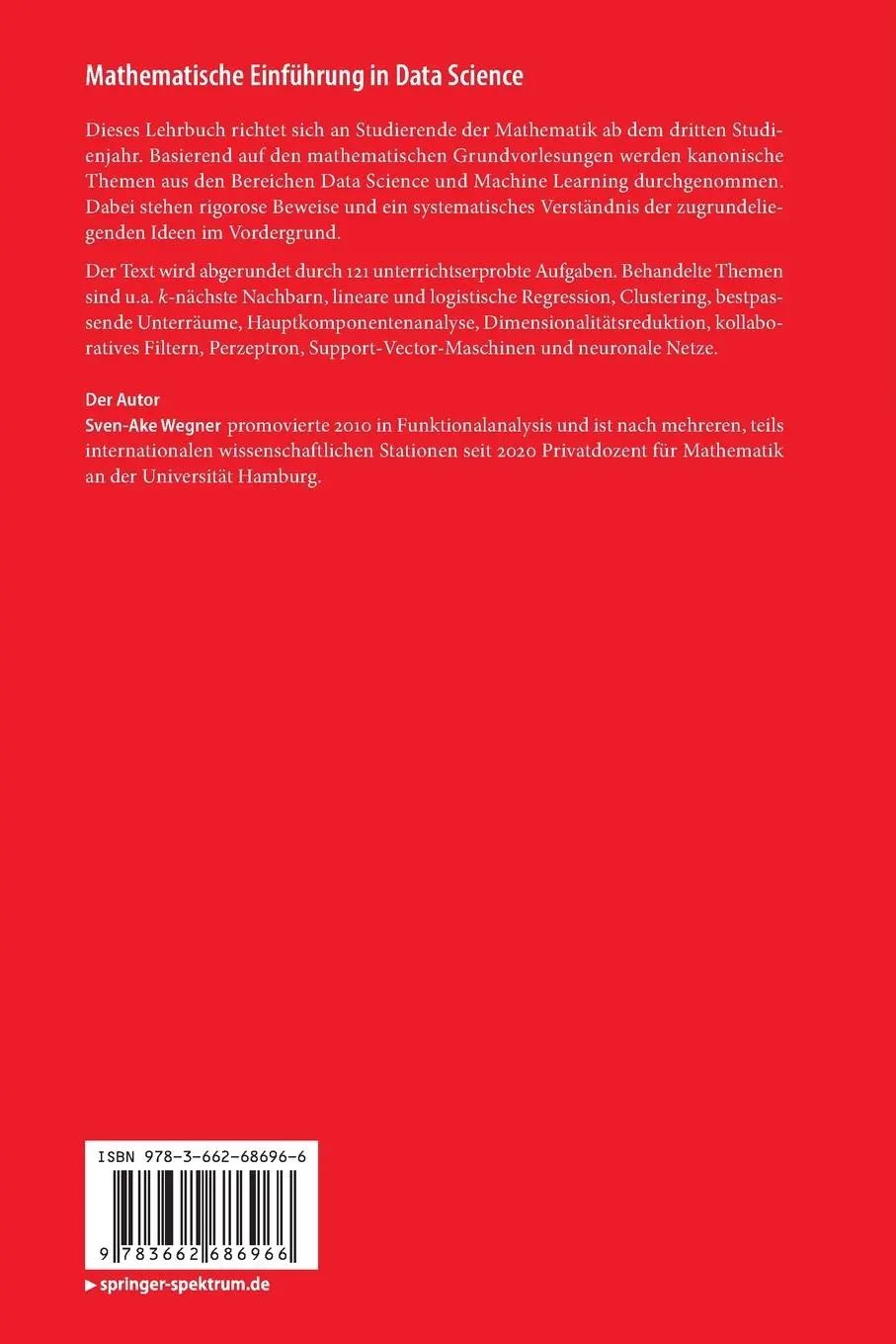 Rückseite: 9783662686966 | Mathematische Einführung in Data Science | Sven-Ake Wegner | Buch | ix