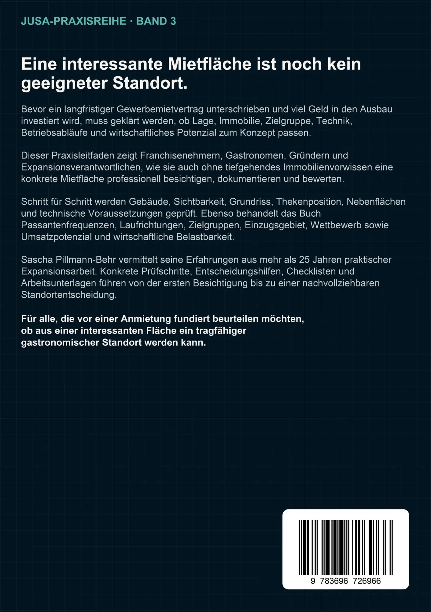 Rückseite: 9783696726966 | Standorte professionell bewerten | Sascha Pillmann-Behr | Taschenbuch