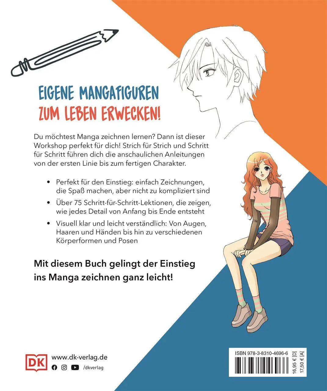Rückseite: 9783831046966 | Manga zeichnen Strich für Strich | DK Verlag | Taschenbuch | 224 S.