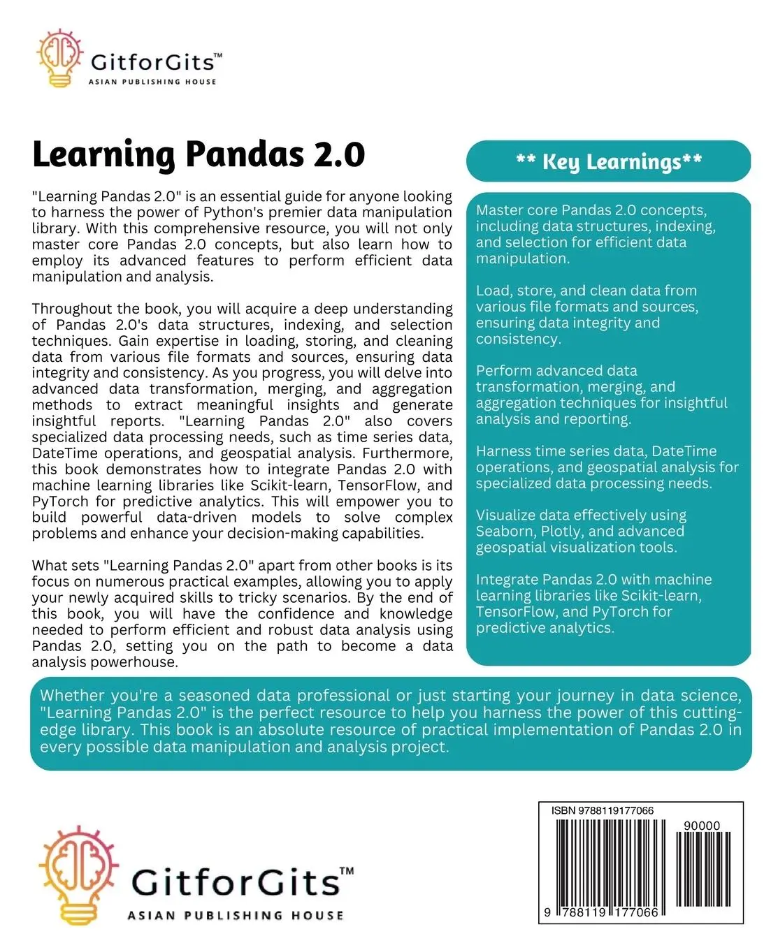 Rückseite: 9788119177066 | Learning Pandas 2.0 | Matthew Rosch | Taschenbuch | Englisch | 2023
