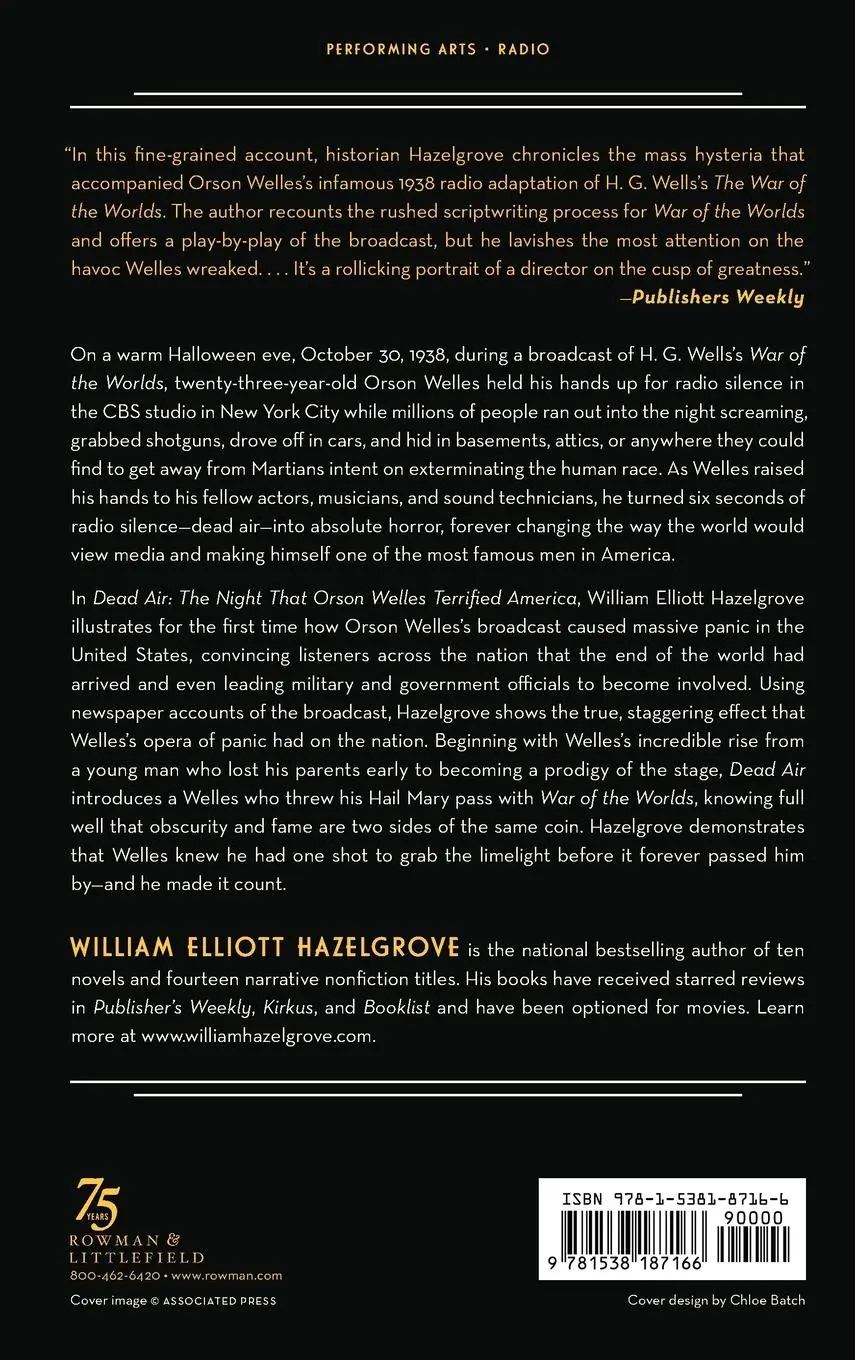 Rückseite: 9781538187166 | Dead Air | The Night That Orson Welles Terrified America | Hazelgrove