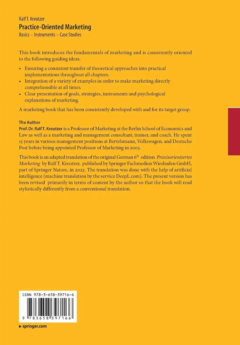 Rückseite: 9783658397166 | Practice-Oriented Marketing | Basics - Instruments - Case Studies