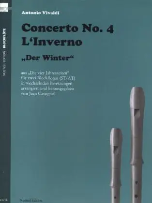 Cover: 9790204547166 | Der Winter, für 2 Blockflöten, Spielpartitur | Antonio Vivaldi | Buch