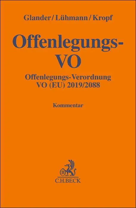 Cover: 9783406757266 | Offenlegungs-VO | Offenlegungs-Verordnung VO (EU) Nr. 2019/2088 | Buch