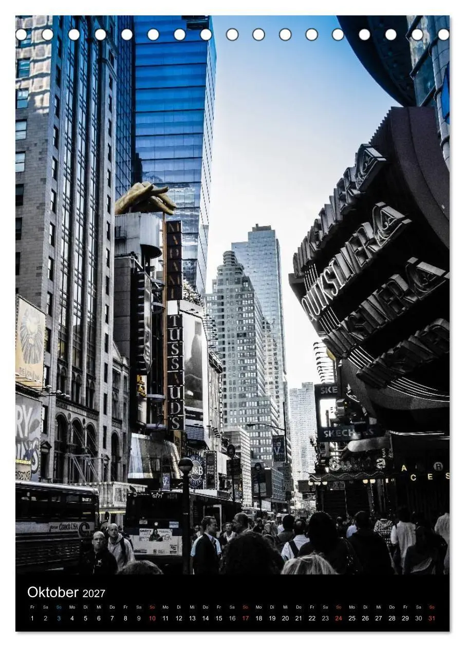 Bild: 9783594247266 | NEW YORK - street view (Tischkalender 2027 DIN A5 hoch), CALVENDO...
