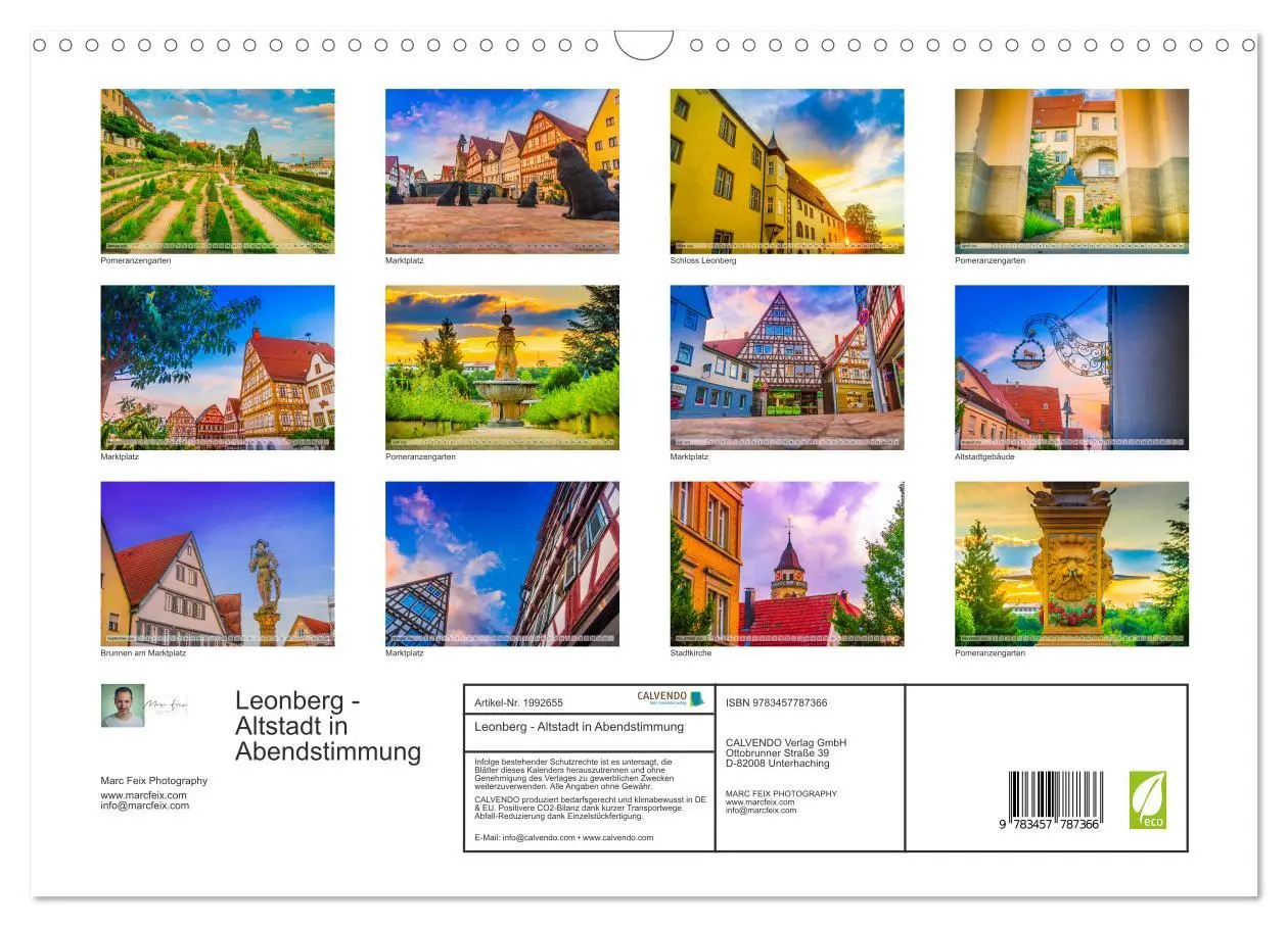 Bild: 9783457787366 | Leonberg - Altstadt in Abendstimmung (Wandkalender 2026 DIN A3...
