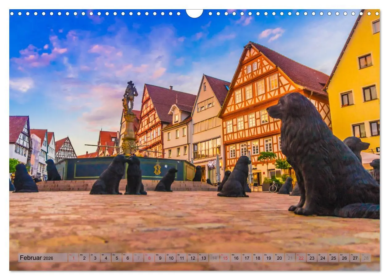 Bild: 9783457787366 | Leonberg - Altstadt in Abendstimmung (Wandkalender 2026 DIN A3...