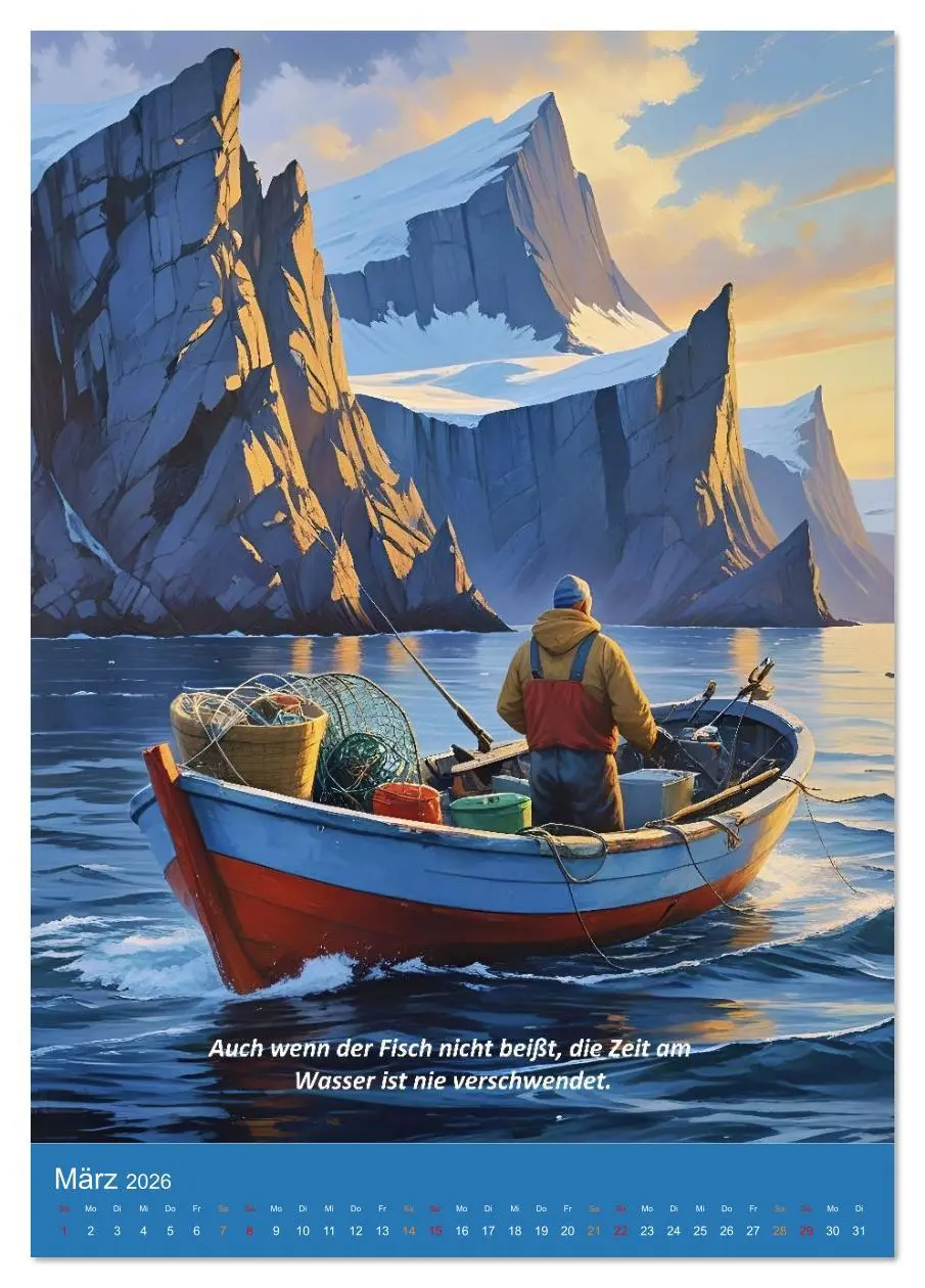 Bild: 9783516637366 | Angeln vor Grönland (Tischkalender 2026 DIN A5 hoch), CALVENDO...