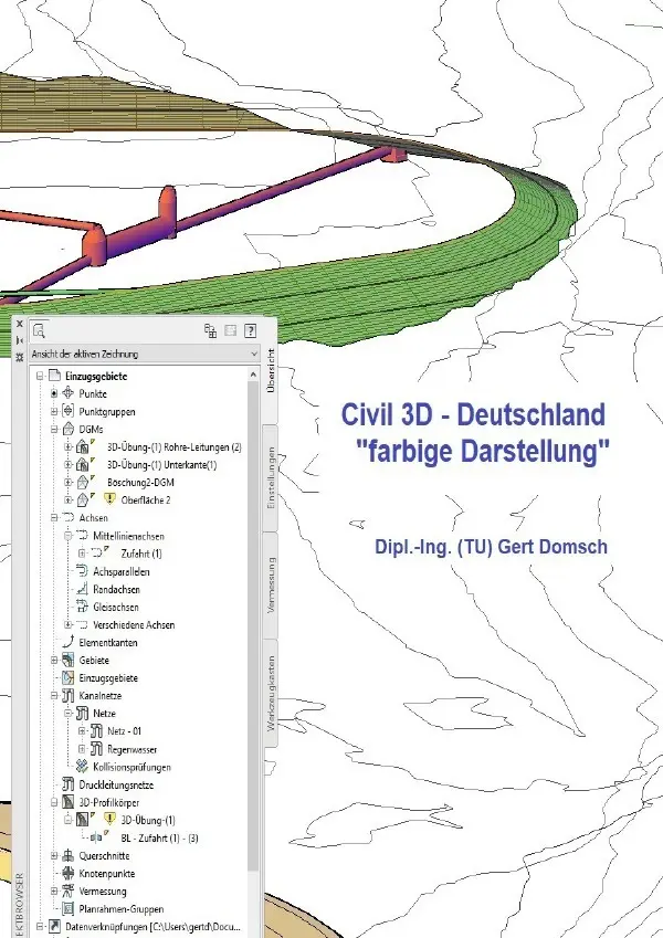 Cover: 9783748537366 | Civil 3D-Deutschland, "farbige Darstellung" (für Anwender) | Domsch