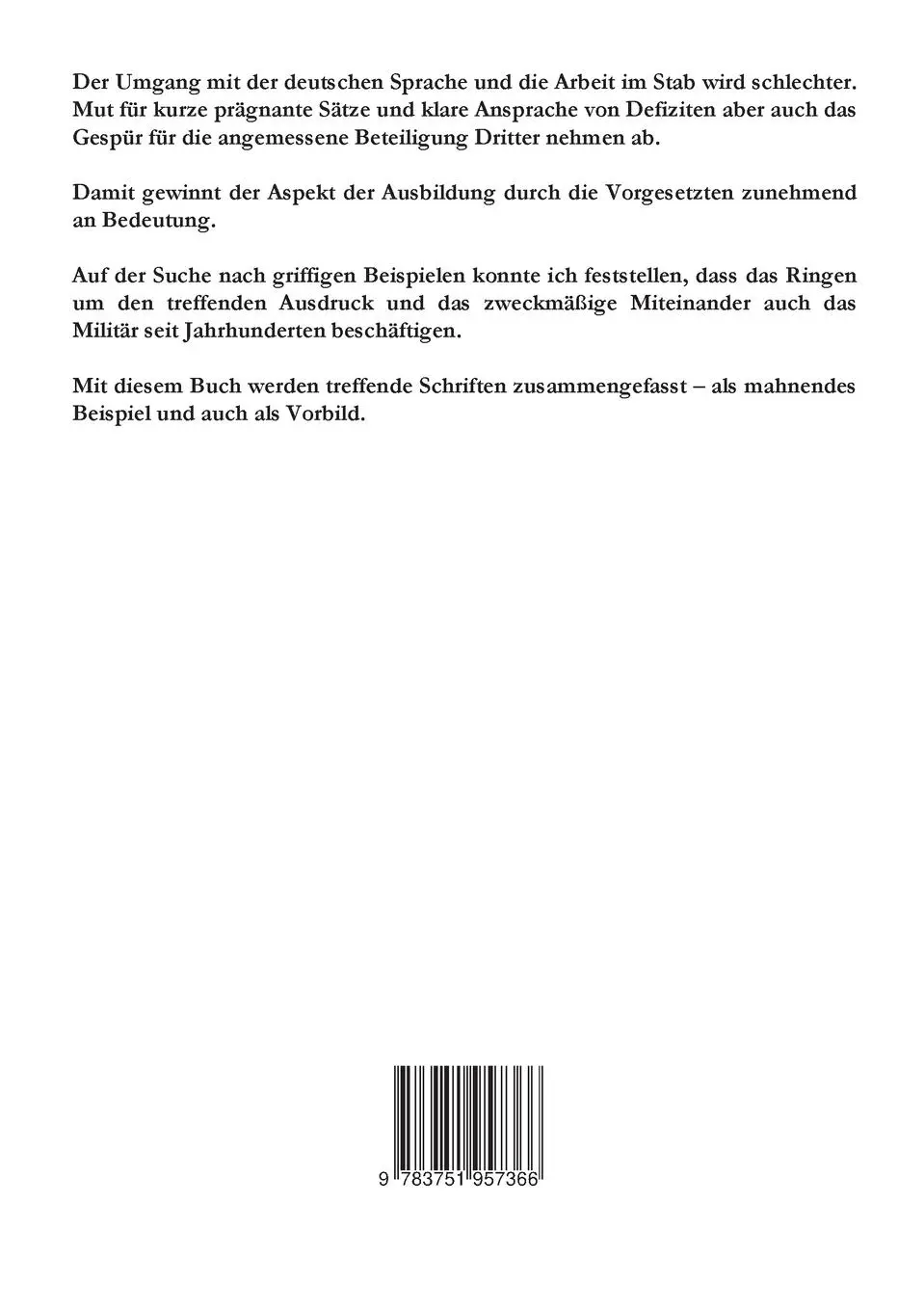 Rückseite: 9783751957366 | Die Kunst der Stabsarbeit | Thomas Zimmermann | Taschenbuch | 48 S.