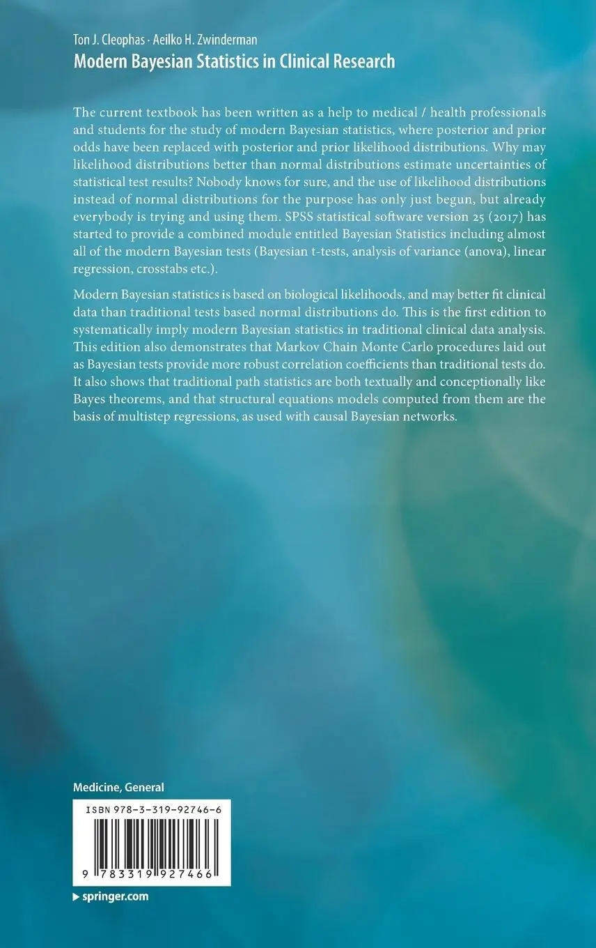 Rückseite: 9783319927466 | Modern Bayesian Statistics in Clinical Research | Zwinderman (u. a.)